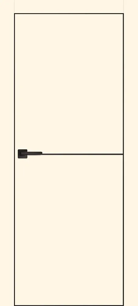 Фото Межкомнатная дверь ПХ-19 черная кромка с 4-х ст. Магнолия